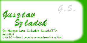 gusztav szladek business card